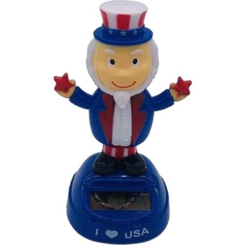 1Pc Cute Solar Powered Dancing Swinging Animated Bobble Dancer Figurine Ornaments Car Dashboard Decor Toy