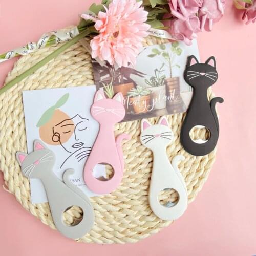 Cartoon Cat Bottle Opener Soda Beer Bottle Cap Drinking Accessories Cute Magnet Refrigerator Sticker