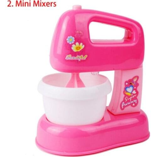 B0100-2 In box chilren girl Child toy set mini appliances sooktops series simulation mini home play toy Mini Mixer 1 pcs