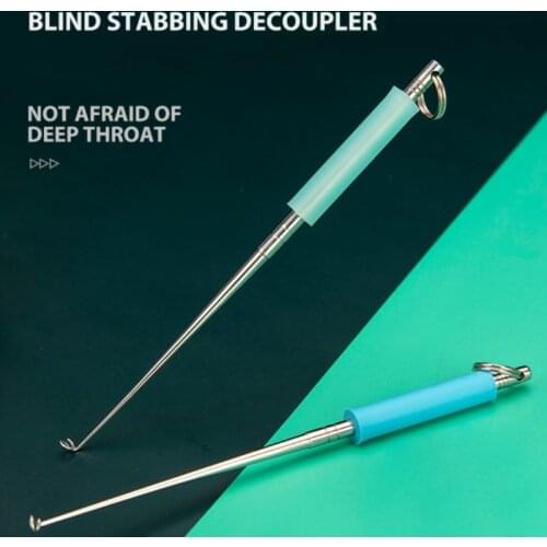 Stainless Steel Safety Extractor Fishing Hook Detacher Remover Rapid Decoupling Device Portable Fishing Tackle Random Color