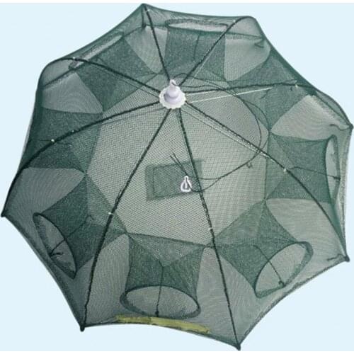 New Foldable Portable Hexagon 4/6/8 Holes Automatic Fishing Shrimp Trap Fishing Net Fish Shrimp Minnow Crab Baits Cast Mesh Trap