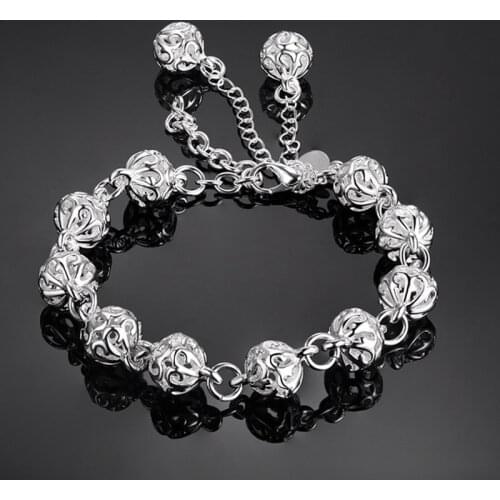 Wholesale Beautiful bracelet noble top pretty fashion Wedding Party Silver cute fox lady nice Ball women bracelet jewelry LH014