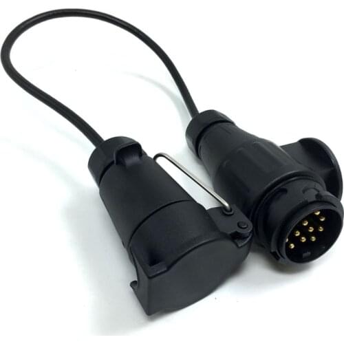 7 Pin To 13 Pin Trailer Adapter Lead Converter With Cable Wiring Connector 12V Plug Socket
