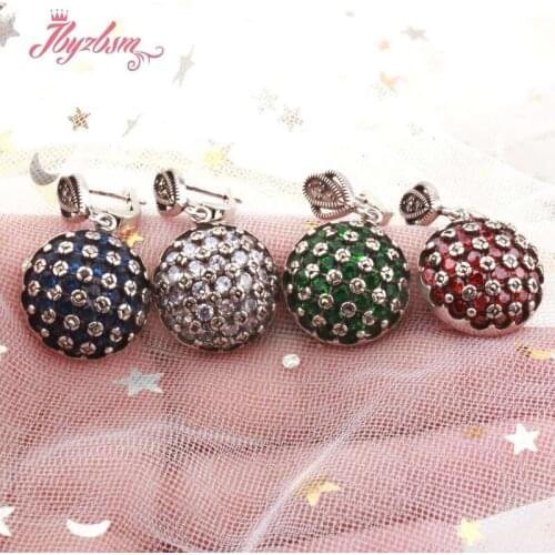 18mm Semicircle Rhinestone Inlaid Marcastie Tibetan Silver Trendy Jewelry Earring For Women Gift Dangle Huggie Earring 1 Pair