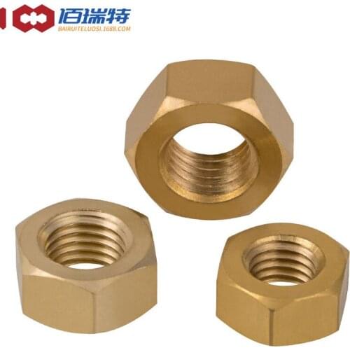 Factory direct GB6170 copper hex nut copper nut copper nut screw cap M1.4-M5 20PCS