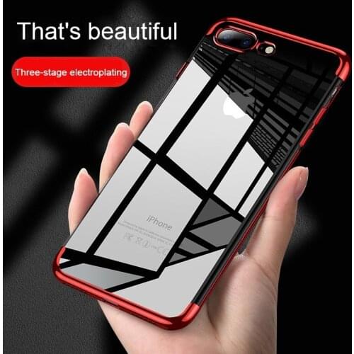 YKSPACE 6Colors Silicone TPU Ultra Thin Soft Plated Case For iPhone X XS MAX XR 10 6 6S 7 8 Plus Crystal Clear Back Phone Cover