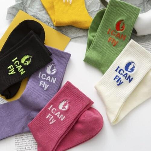 Tide Letters Football Sports Cycling Socks Women Comfort Combed Cotton Casual Athletic Top Mountain Bicycle Socks Outdoor Racing