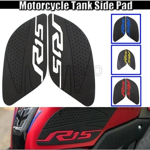 Motorcycle 1 Pair Protector Anti Slip Tank Pad Stickers Gas Knee Grip Traction Side Decal Cover For Yamaha YZF R15 2017-2018