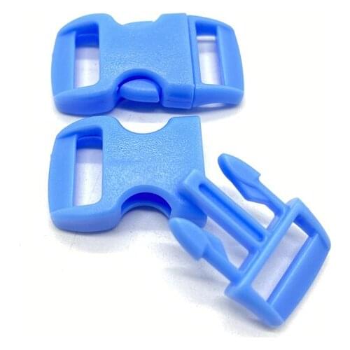 10Pcs 3/8" 10mm Side Release Buckle Curved Parachute 550 Paracord Bracelet DIY Dog Collar Strap Webbing Outdoor Camp #09