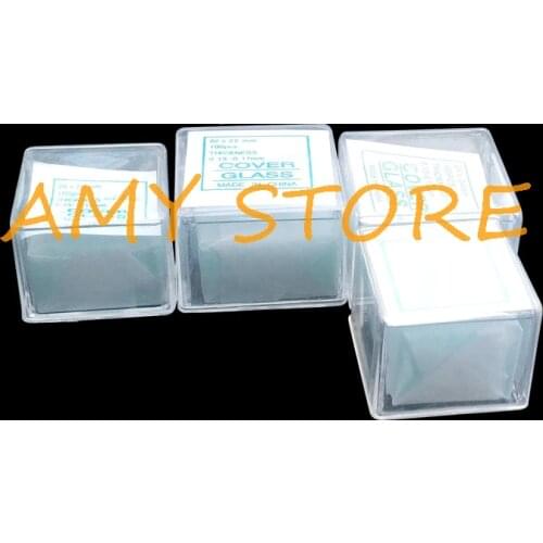 100pcs Microscope Transparent Slides Coverslips Coverslides Cover Glass 18x18 20x20 22x22 24x24 24x32 24x50mm thick 0.13-0.17mm