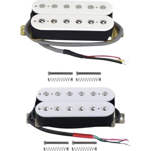2pcs Electric Guitar Humbucker Pickups Alnico V Pickup White - Neck & Bridge
