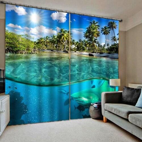 3D Curtains Living Room Bedroom Drapes Cortinas Customized size green landscape nature scenery curtains Blackout curtain