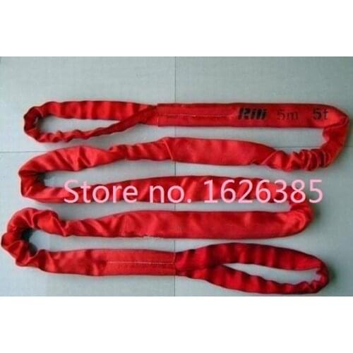 5TX5M--10M 6:1 High tensile Eye-eye soft round sling industrial grade lifting sling polyester fiber strap tree glass shipping
