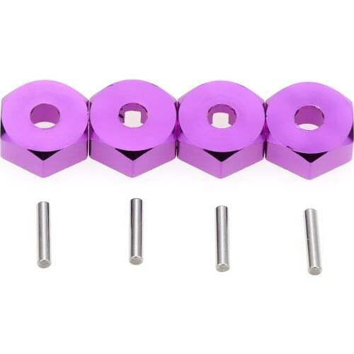 Aluminum Wheel Hex Hubs 12mm Drive Adapter 5mm Thickness With Pins 2x10 mm For 1/10 HSP RC Car Upgrade Replacement Parts