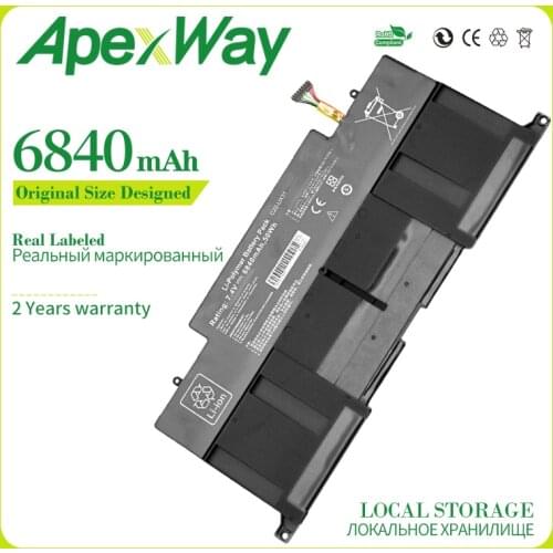 Apexway C22-UX31 Laptop Battery for ASUS Zenbook UX31 UX31A UX31E UX31E-DH72 C21-UX31 C23-UX31 7.4V 6840mAh