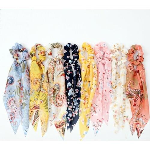 Bohemia Printing Hair Bands For Women Elastic Hair Ropes Ponytail Hair Ropes Fashion Hair Accessories Headdress
