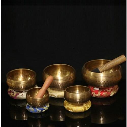 Handmade Buddhist Bowl Pure Copper Yoga Meditation Singing Bowl Sound Therapy Meditation Bowl Ritual Buddha Sound Bowl