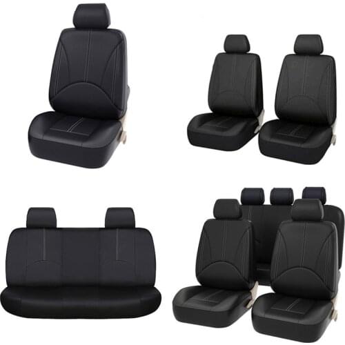 PU Eco-Leather Universal Car Seat Covers High Quality Full Set Car Seat Cover Interior Accessories For 4 Season Car Seat Cover