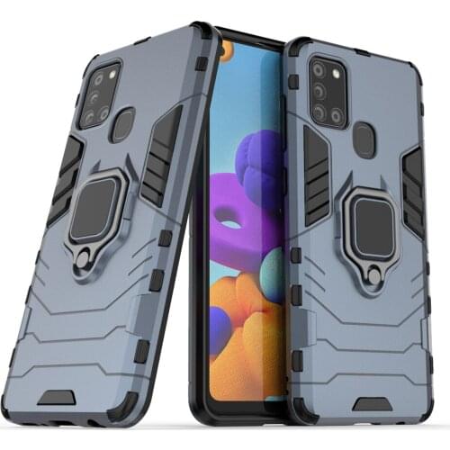 Phone Case For Samsung Galaxy A21S Case 6.5" Back Cover Coque Fundas Samsung A 21 a21 S Shockproof Combo Ring Holder Case