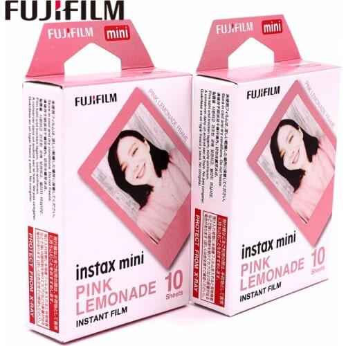 Original Fuji Fujifilm 20 sheets Instax Mini Pink Frame Instant Film photo paper for Instax Mini mini 8 7s 25 50s 90 9 Camera