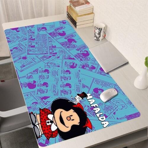 Mafalda Mouse Pad Gaming Accessories Large 900x400 Gamer Mousepad Anime Carpet PC Desk Mat Keyboard Computer CS GO LOL Mauseapd