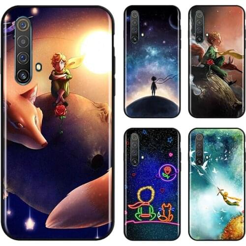 Cute Anime Little Prince For OPPO Find X3 X2 K5 K3 R17 R15 R9S F19 F15 F11 F9 F7 F5 Neo lite Pro Black Soft Phone Case