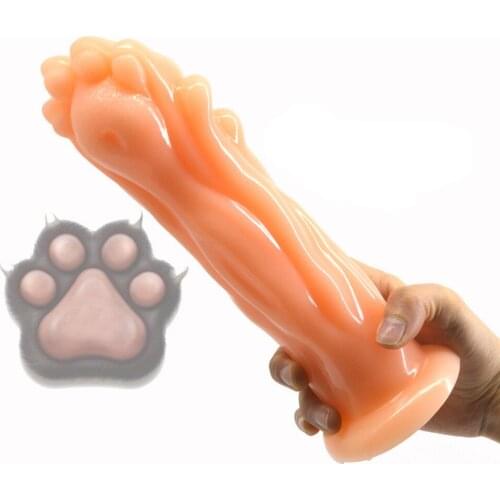 Newest! Super Big Bears-paw Dildo Suction Cup Female Masturbation Sex Toy Male Prostata Massage Anal Plug