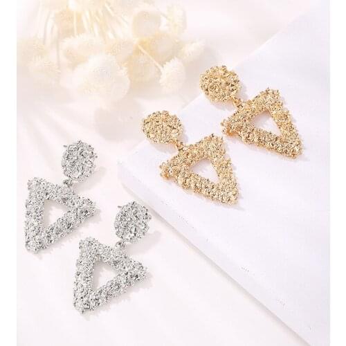 New fashion Exaggerated personality geometric metal irregular earringsFor Women girl Accessories