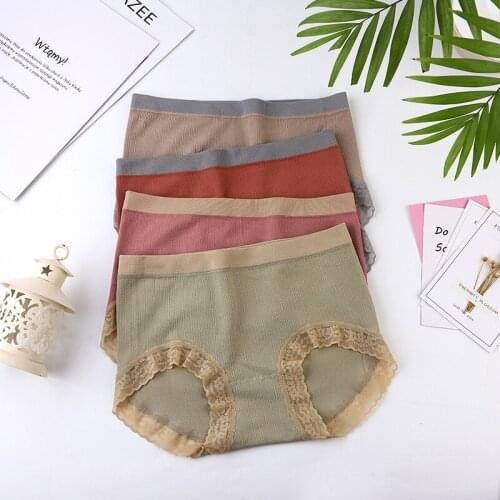 New WomenS Close Fitting Panties Comfortable Fabric Bacteriostatic Bottom Board Breathable One Size Underwear