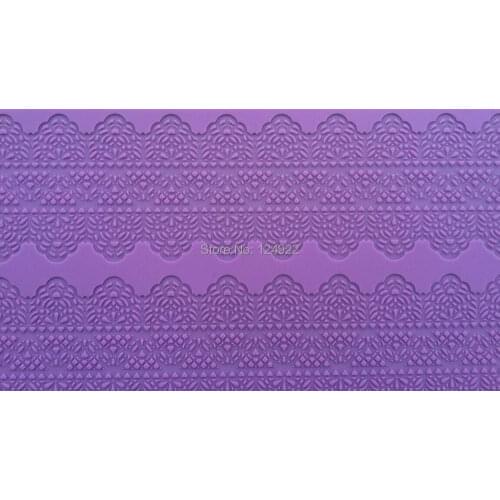 Wholesale 10 Pcs/lot 399*199 mm CT-405 Silicone Cake Fondant Decorating Tools, Silicone Laces Molds, Silicone Cake Baking Mats