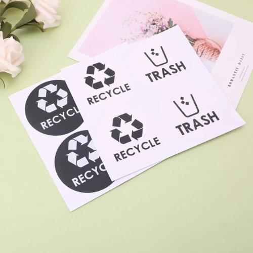 Recycle Trash Symbol Vinyl Lettering Decals Sticker For Trash Cans Garbage Container Home Decor Gift QX2E