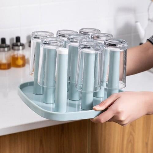 Cup Holder Drain Plastic Rack Household Multifun Ctional Folding Water Cup Drain Rack Tray Rack Home storage