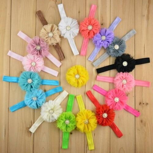 30 PCS/LOT Frayed Vintage Ballerina Flower headband U Pick Colors
