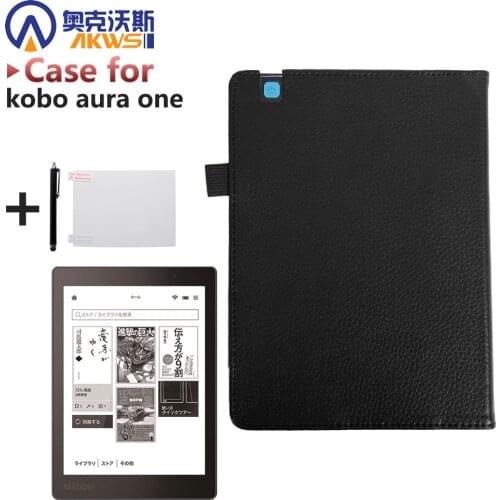 Slim Case for Kobo Aura One, Magnetic Stand Leather Cover for Kobo Aura 7.8 Inch Ebook Protecive Shell Auto Sleep Capa