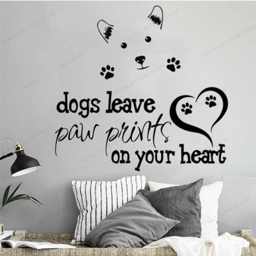 Grooming Salon wall decal Pet lover Dog Cat decor Pet shop wall sticker removable art mural HJ763
