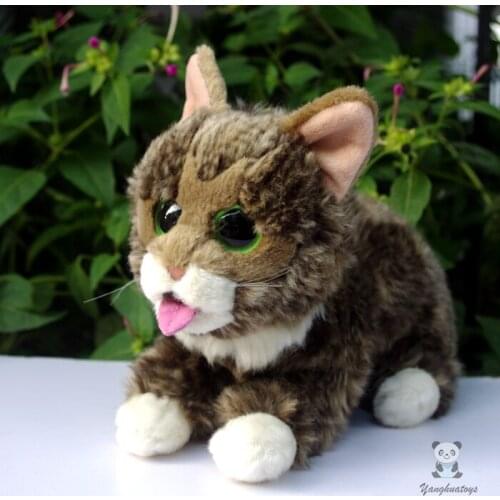 Smiling face Cats Plush Doll Toy Children Gifts Simulation Animals Kawaii Cat Doll