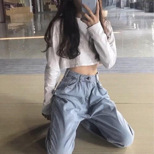 Woman Jeans Pants Jeans Womens Loose Autumn Straight-Leg Pants Trousers Pantalones Vaqueros Mujer