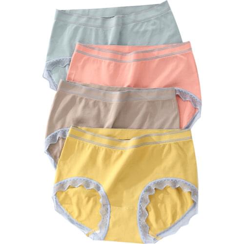 Woman Cotton Panties One Size 45-85kg Briefs Plus Size Underwear Mulberry Silk Antibacterial Underpants Dropshipping 3 Pcs/set