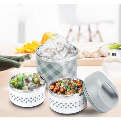 1pc Stainless Steel 2/3 Layer Insulated Thermal Lunch Box Food Storage Container