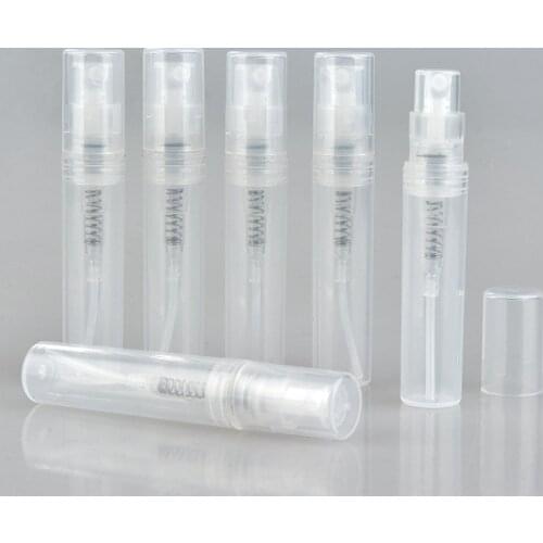 100Pieces/Lot 3ML Small Round Plastic Containers Perfume Bottles Atomizer Empty Cosmetic Containers For Sample