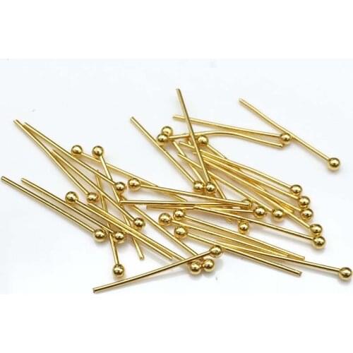 100Pieces/lot 4 size Hot sale gold Tone stainless steel ball end head Pins for Jewelry Making Findings, 20mm/25mm/30mm/40mm