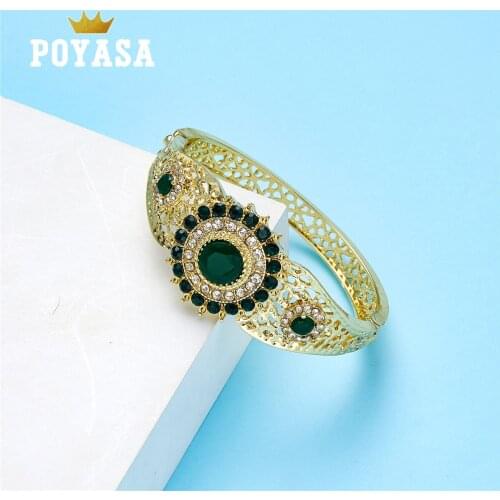 2020 AUG gold color bracelet Moroccan women wedding charm gold color color stone bracelet