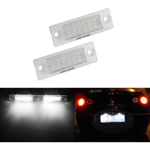 ANGRONG 2X LED Licence Number Plate Light Canbus For VW Transporter T5 Golf Plus MK5 Caddy