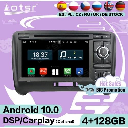 4+128G Carplay Multimedia Android Player For Audi TT 2006 2007 2008 2009 2010 2011 2012 2013 GPS Navi Radio Receiver Head Unit