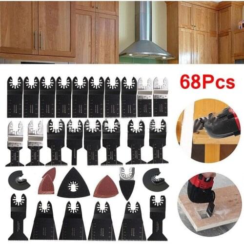 68Pcs/Set Oscillating Tool Cutting Blades Makita Power Tools Oscillating Multi Tool Saw Blade Cutting Wood Tools Power Blades
