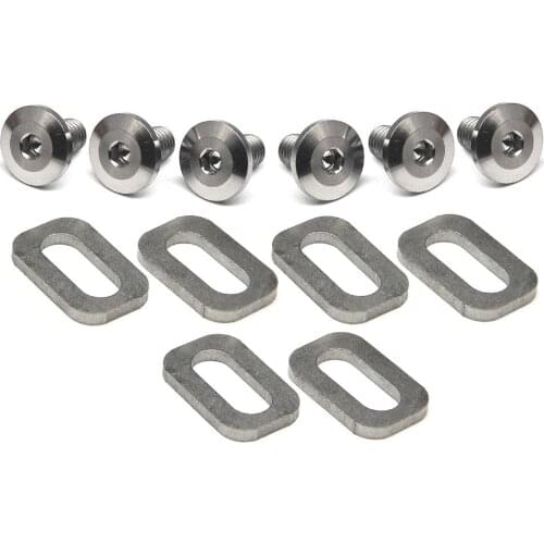 12Pcs Titanium Alloy Bicycle Bolts Spacers MTB Mountain Road Bike Clipless Pedal Cleat Bolts Spacer for Look
