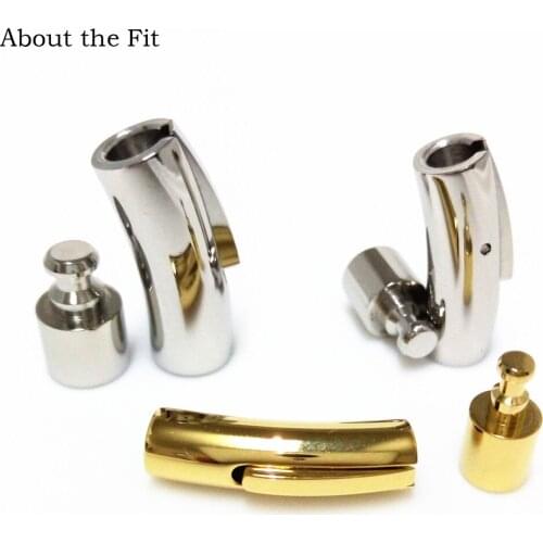 About The Fit 7mm High Quality 316L Stainless Steel Buckels End Clasp Bracelet Jewelry Findings Handcraft Connector Accessories