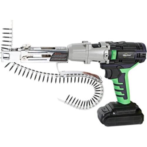 21V Lithium Battery Chain Belt Dual Use Screw Gun Electric Screw Nail Gun Wood Structure Chalet Nail Gun Multi-purpose Machine