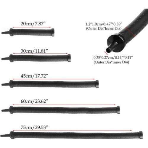 Aquariums Fish Tanks Pump Hydroponic Oxygen Diffuser Bubble Tube Bar Wall Curtain Tube Hose Black Air Stone #4 #7
