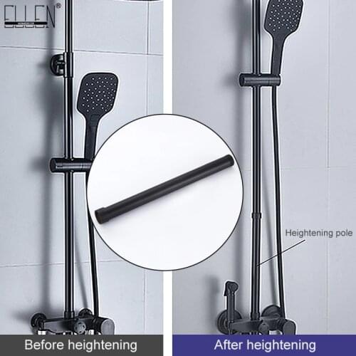 ELLEN Bathroom Shower Set Extend Pipe 30CM-50CM Extension Tube Bar Black